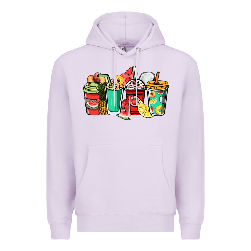Fruits Coffee Cups Premium Hoodie by NancyCooperArtShop | Teevron