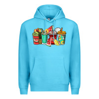 Ocean Blue Fruits coffee cups Premium Hoodie - NancyCooperArtShop