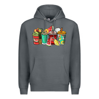 Rock Fruits coffee cups Premium Hoodie - NancyCooperArtShop