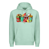Seafoam Fruits coffee cups Premium Hoodie - NancyCooperArtShop