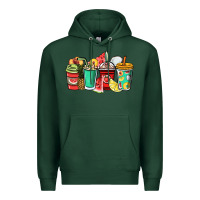 Sports Green Fruits coffee cups Premium Hoodie - NancyCooperArtShop
