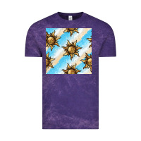 Cloud Purple leopard sun seamless pattern Vintage Tee - BundleAndBundleShop