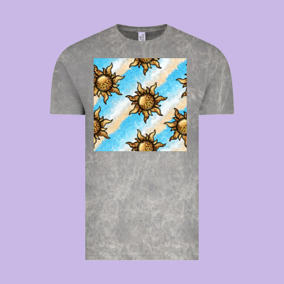 Leopard Sun Seamless Pattern Vintage Tee Designed By Bundleandbundleshop