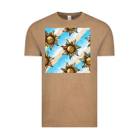 Vintage Coffee leopard sun seamless pattern Vintage Tee - BundleAndBundleShop