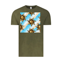 Vintage Olive leopard sun seamless pattern Vintage Tee - BundleAndBundleShop