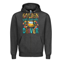 Charcoal Heather golden girls favorite bus driver Zipper Hoodie - NancyCooperArtShop