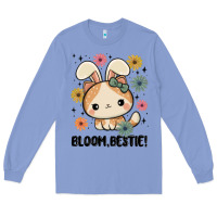 Colony Blue bloom bestie cat Long Sleeve Tee - MaliasSmallBusiness