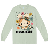 Matcha bloom bestie cat Long Sleeve Tee - MaliasSmallBusiness