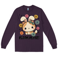 Plum bloom bestie cat Long Sleeve Tee - MaliasSmallBusiness