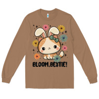 Toasted Coconut bloom bestie cat Long Sleeve Tee - MaliasSmallBusiness