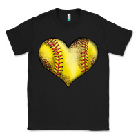 Black softball heart Classic Tee - LillyAllenDesigns