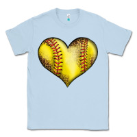 Dusty Blue softball heart Classic Tee - LillyAllenDesigns