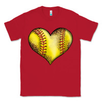 Red softball heart Classic Tee - LillyAllenDesigns