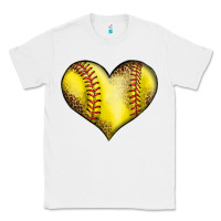 White softball heart Classic Tee - LillyAllenDesigns