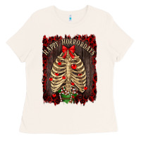 Bone Happy Horrordays Ladies Tee - RanaPortraitStore