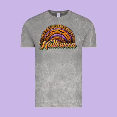 Halloween Rainbow Vintage Tee Designed By Jahusdesignshop