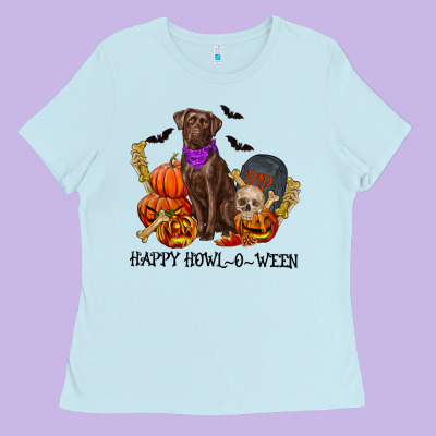 Ladies Tee Happy howl o ween
