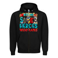 Black not all super heroes wear capes Zipper Hoodie - NancyCooperArtShop