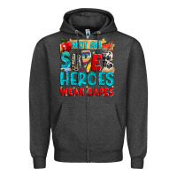Charcoal Heather not all super heroes wear capes Zipper Hoodie - NancyCooperArtShop
