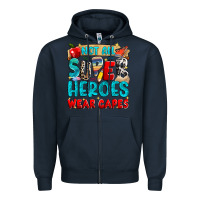 Navy not all super heroes wear capes Zipper Hoodie - NancyCooperArtShop