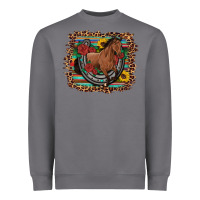 Storm western horse horseshoe roses sunflowers serape leopard Heavyweight Sweatshirt - Artiststas