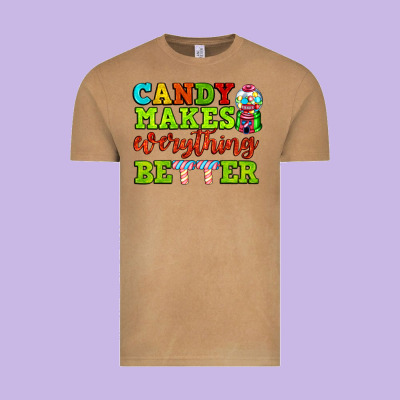 Candy Makes Everything Better Vintage Tee Designed By Adodesignshop