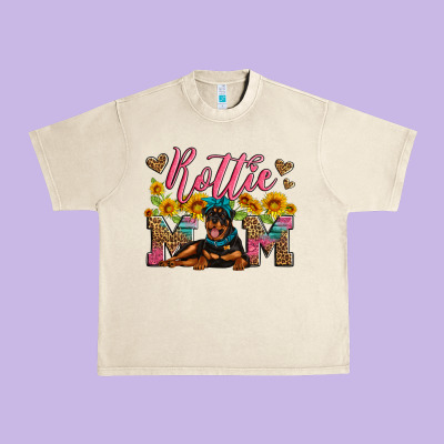 Rottweiler Mom Urban Heavy Tee Designed By Artiststas