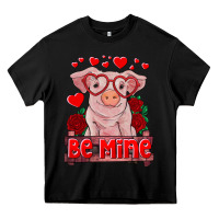 Black be mine valentine's day baby pig Heavy Core Tee - RanaPortraitStore