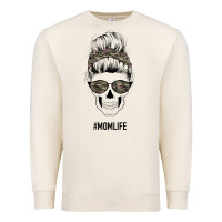 Sandshell Feminine Camouflage Patterned Mom Skull Premium Sweatshirt - Bettercallsaul