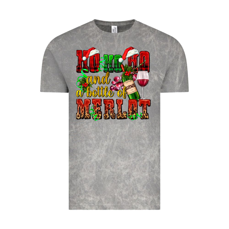 Ho Ho Ho And A Bottle Of Merlot Vintage Tee by AdoDesignShop | Teevron