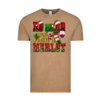 Vintage Coffee ho ho ho and a bottle of merlot Vintage Tee - AdoDesignShop