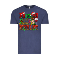 Vintage Denim ho ho ho and a bottle of merlot Vintage Tee - AdoDesignShop