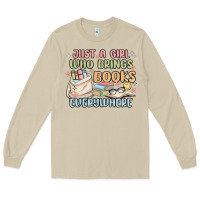 Mushroom just a girl who brings books everywhere Long Sleeve Tee - MaliasSmallBusiness