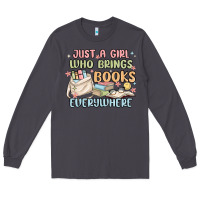Smoke just a girl who brings books everywhere Long Sleeve Tee - MaliasSmallBusiness