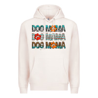 Pale Pink dog mama dog mama dog mama Premium Hoodie - texasbilliewilder