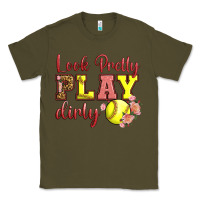 Army Green Look Pretty Play Dirty Classic Tee - LillyAllenDesigns