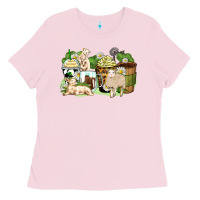 Bubblegum Pink sheep coffee cups Ladies Tee - Zillion Design Studio