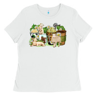White sheep coffee cups Ladies Tee - Zillion Design Studio