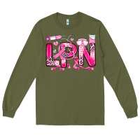 Army Green breast cancer lpn licensed practical nurse Long Sleeve Tee - JahusDesignShop