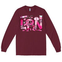 Burgundy breast cancer lpn licensed practical nurse Long Sleeve Tee - JahusDesignShop
