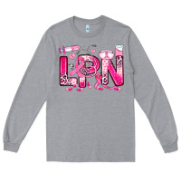 Heather Grey breast cancer lpn licensed practical nurse Long Sleeve Tee - JahusDesignShop