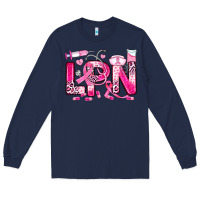 Navy breast cancer lpn licensed practical nurse Long Sleeve Tee - JahusDesignShop