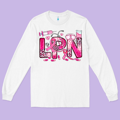 Breast Cancer Lpn Licensed Practical Nurse Long Sleeve Tee Designed By Jahusdesignshop