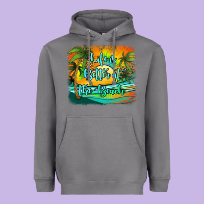 Life Is Better At The Beach Heavyweight Hoodie Designed By Jasminsmagicworld