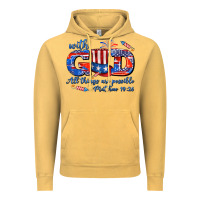Vintage Mustard with god all things are possible usa Vintage Hoodie - AdoDesignShop