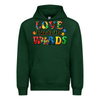 Forest Green Love needs no words Urban Hoodie - CowGirlArtShop