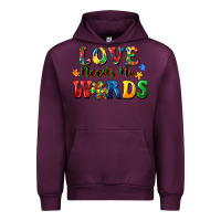 Mauve Wine Love needs no words Urban Hoodie - CowGirlArtShop
