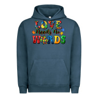 Pigment Midnight Navy Love needs no words Urban Hoodie - CowGirlArtShop