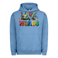 Pigment Pebble Blue Love needs no words Urban Hoodie - CowGirlArtShop