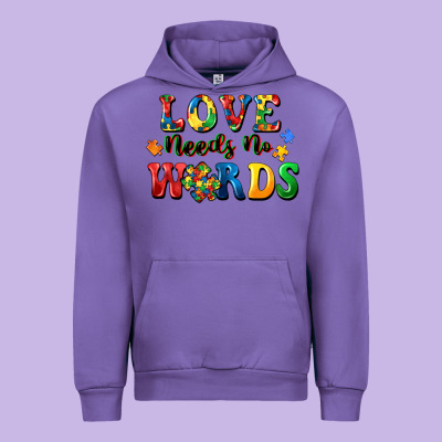Love Needs No Words Urban Hoodie Designed By Cowgirlartshop